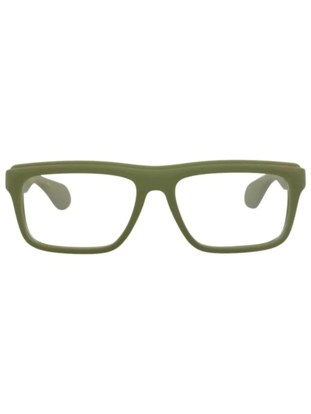 New Gucci Women's Eyeglasses Square Rectangle Injection Frame Mens Green Green